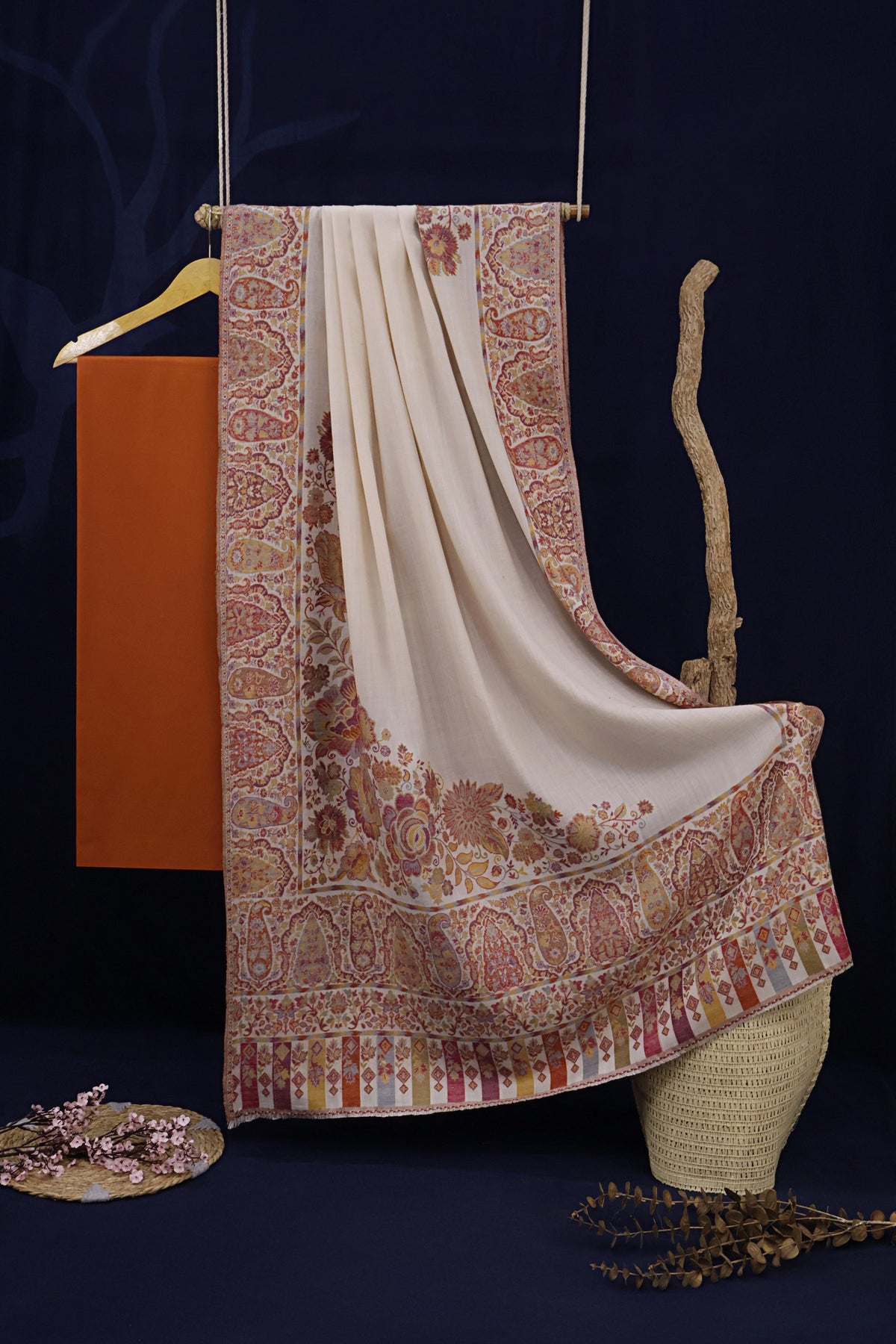 3Piece -Karandi with Pashmina Shawl KP26LORG02