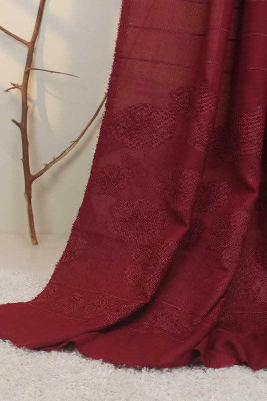 Velvet Embose Wool Shawl VC63B