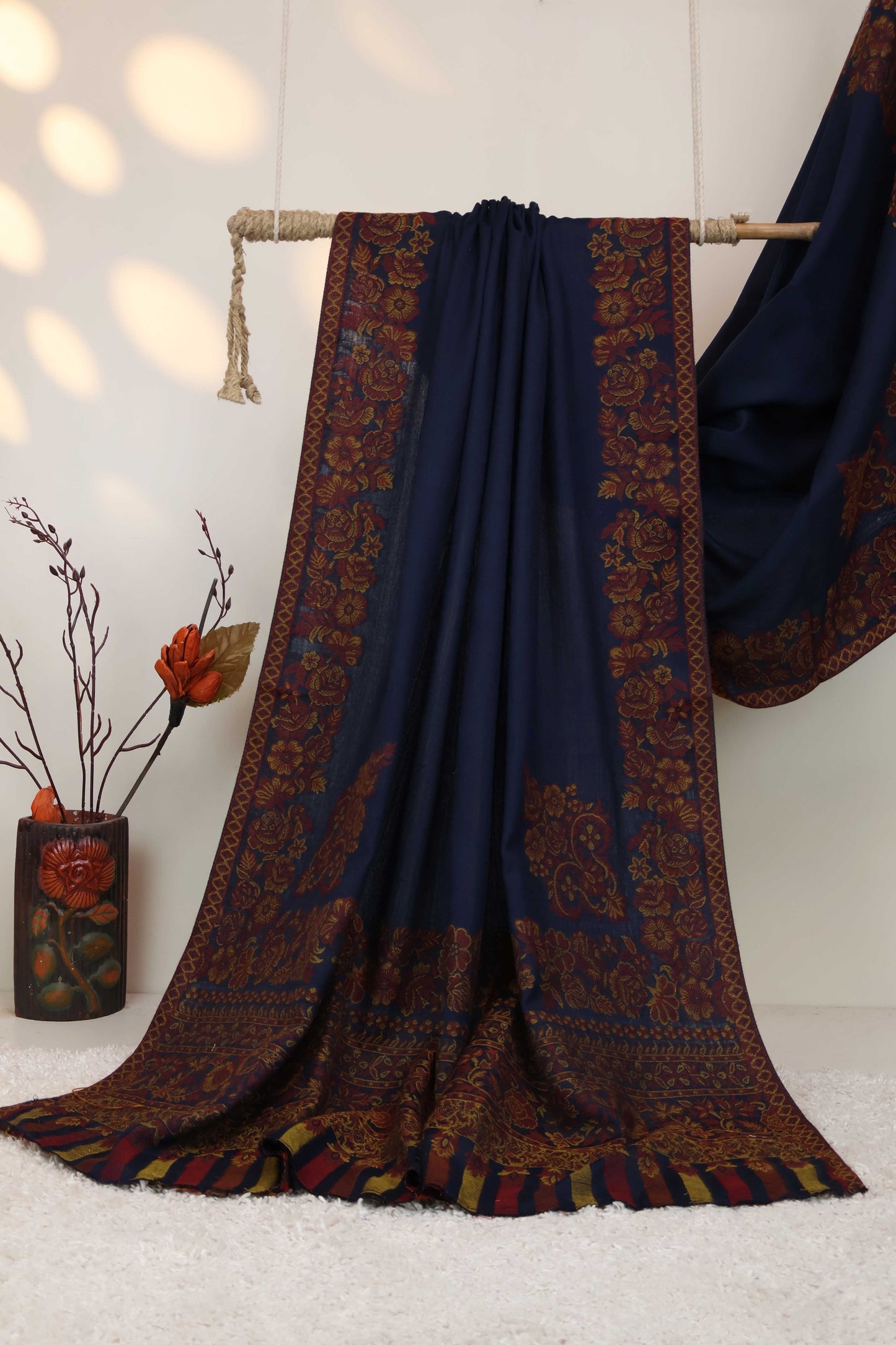 Kani Border Pashmina Shawl  HKSH46