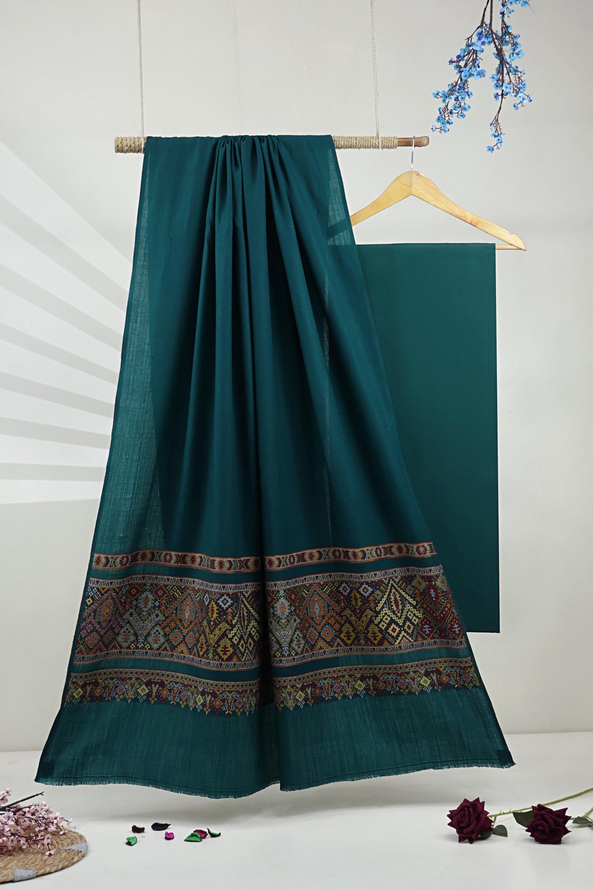3Piece -Karandi with Pashmina Shawl KP26ZN03