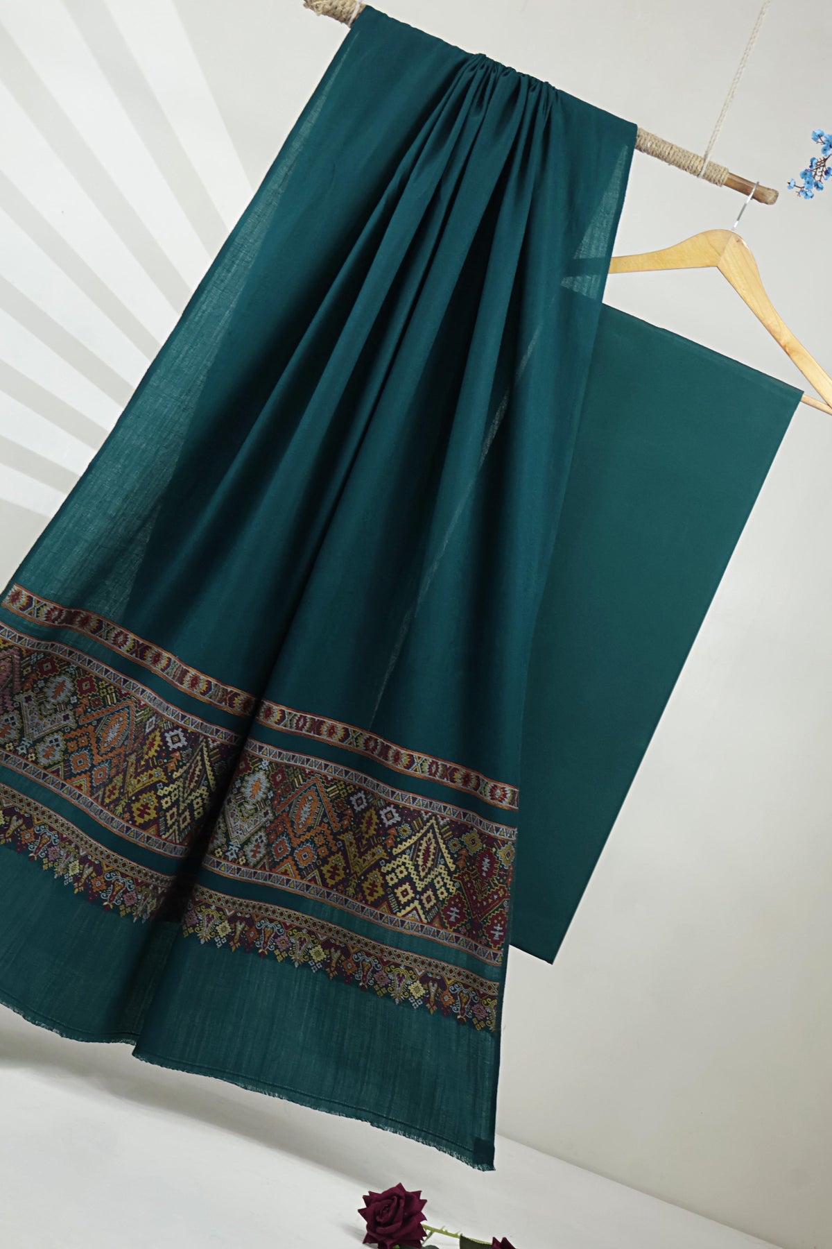 3Piece -Karandi with Pashmina Shawl KP26ZN03