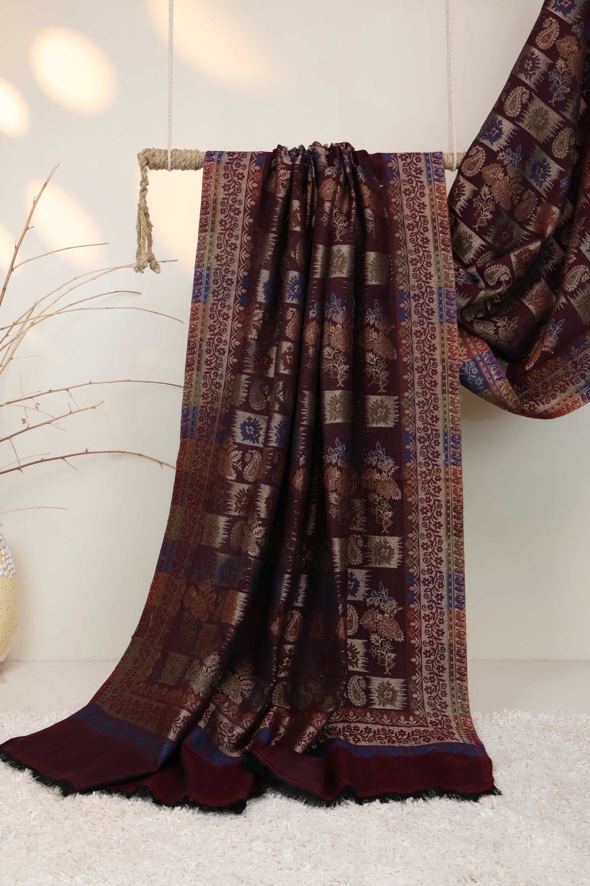 Jacquard Pashmina Shawl 3643A