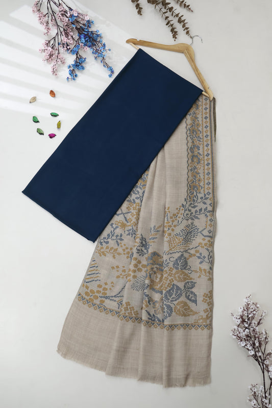 3Piece -Karandi with Pashmina Shawl KP26BZN02
