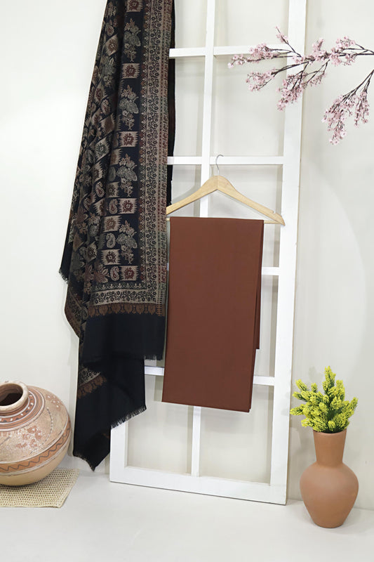 3Piece -Karandi with Pashmina Shawl KP26DRS01