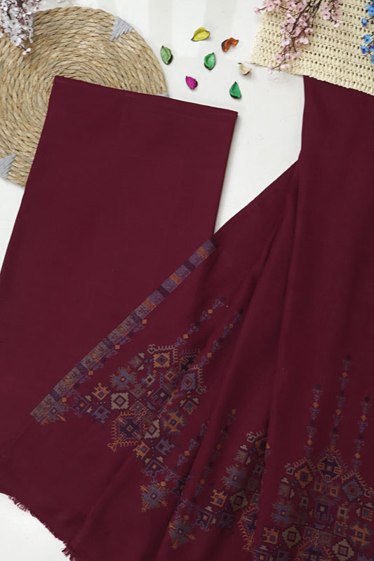 3Piece -Karandi with Pashmina Shawl KP26MR21