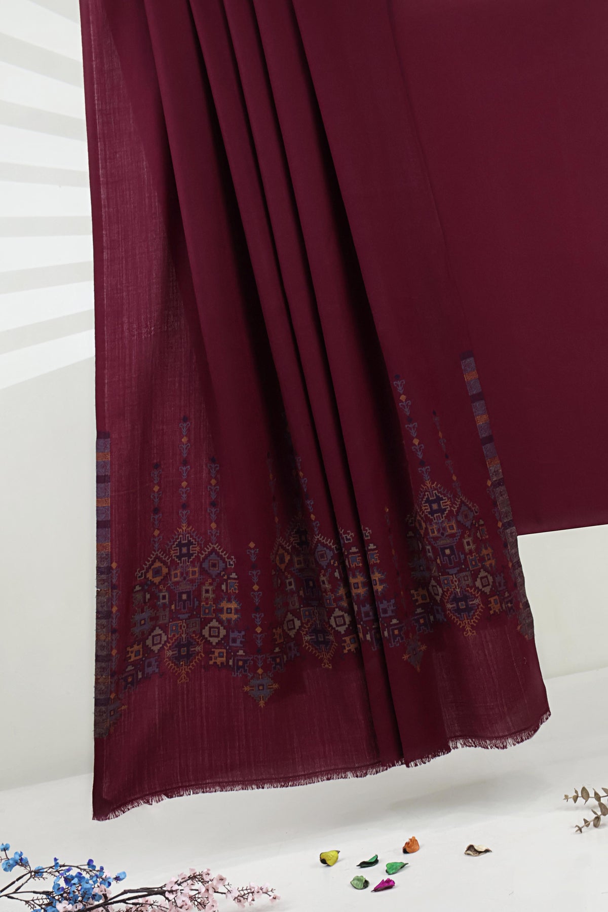 3Piece -Karandi with Pashmina Shawl KP26MR21