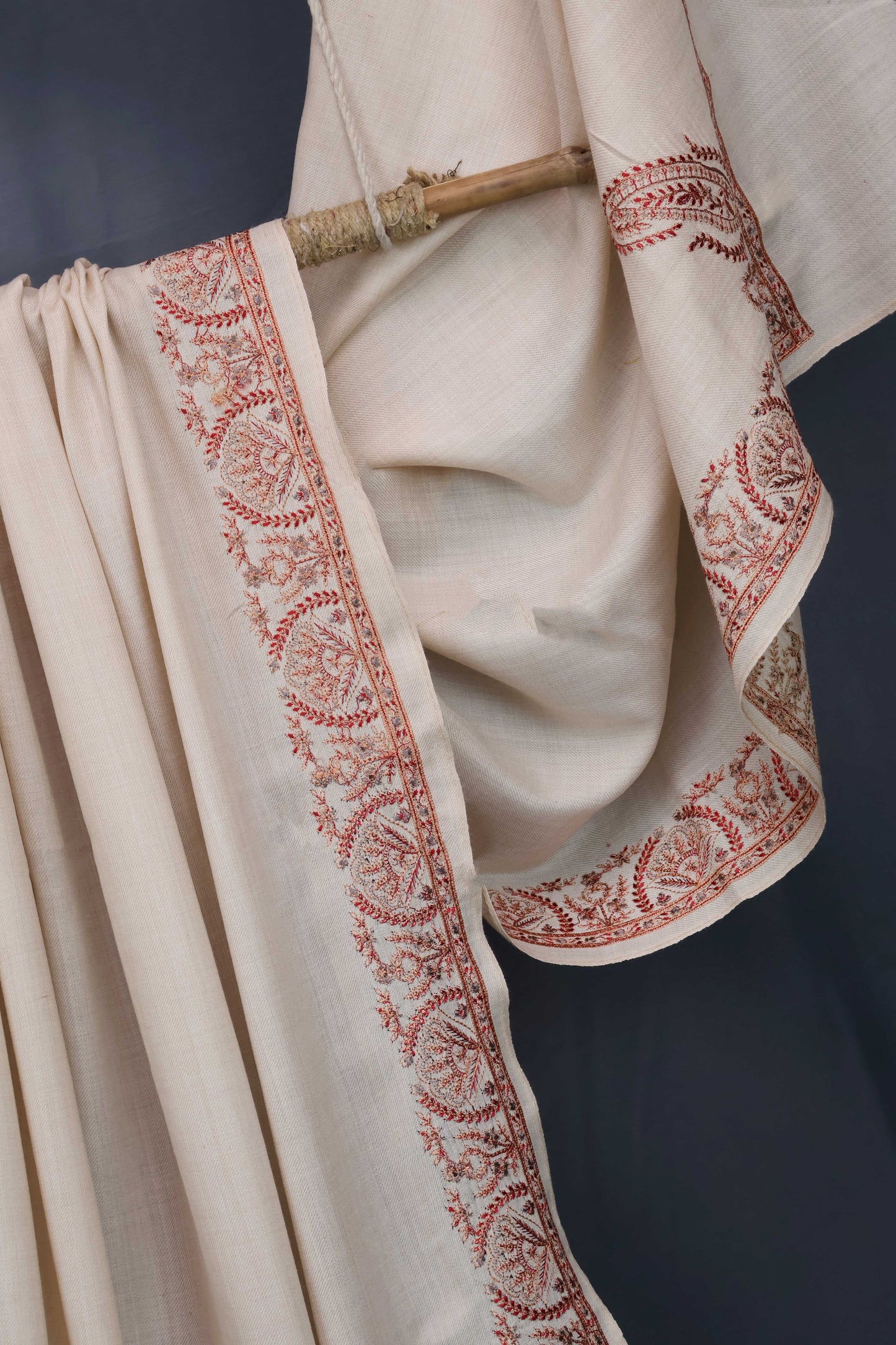 4 Side Embroidered Broder Pashmina Shawl 3636CC