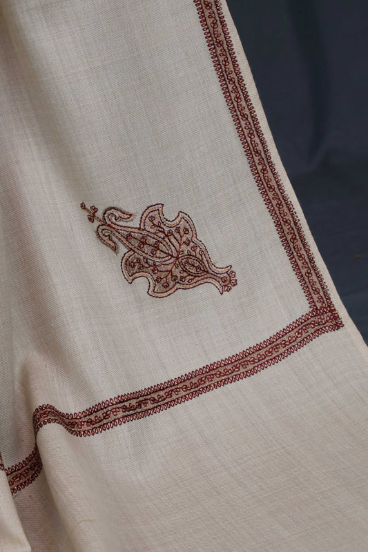 Embroidered Broder Pashmina Shawl FG0027-light skin