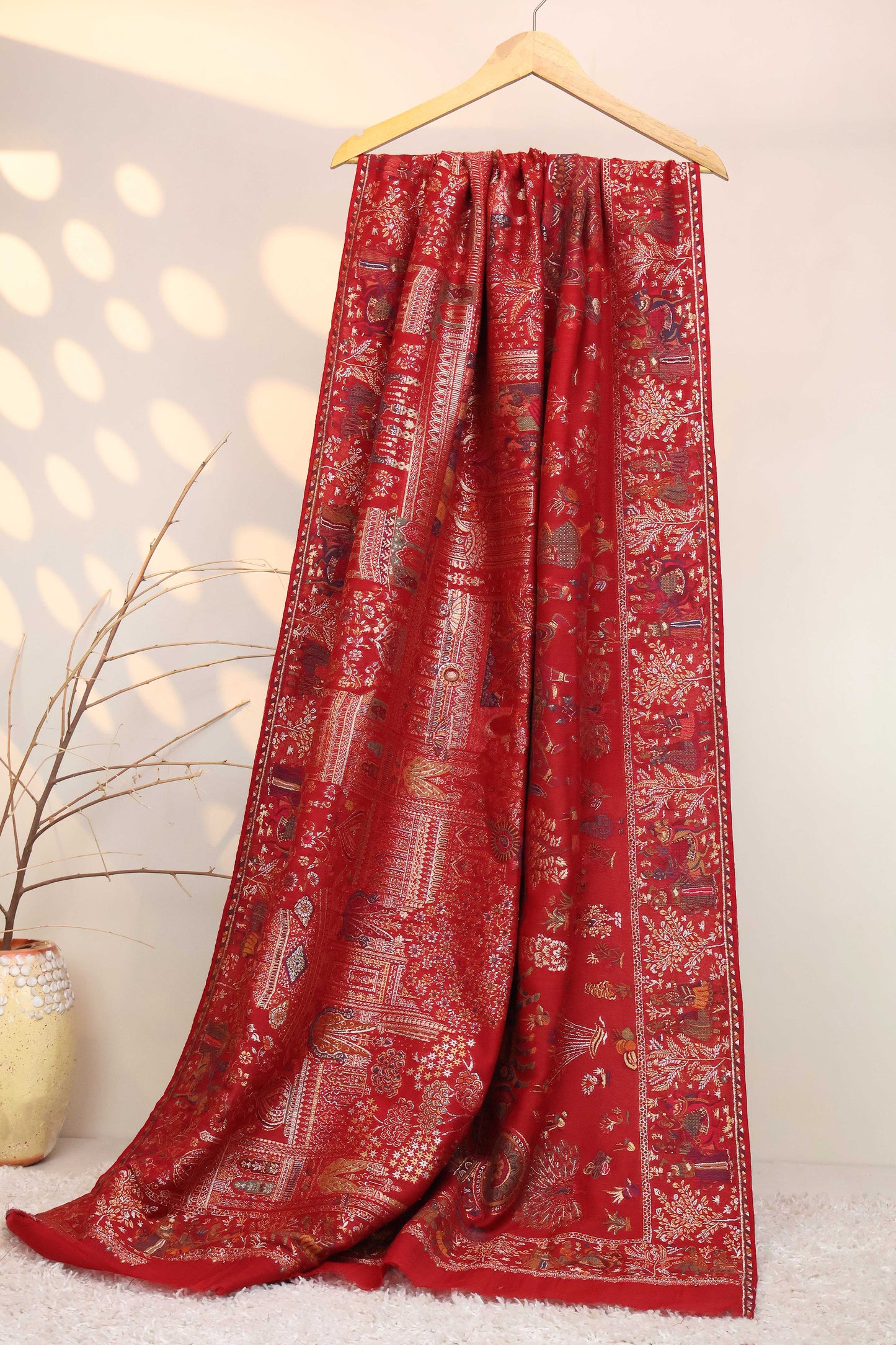 Luxury Kashmiri-Style Jacquard Shawl PDWSH12