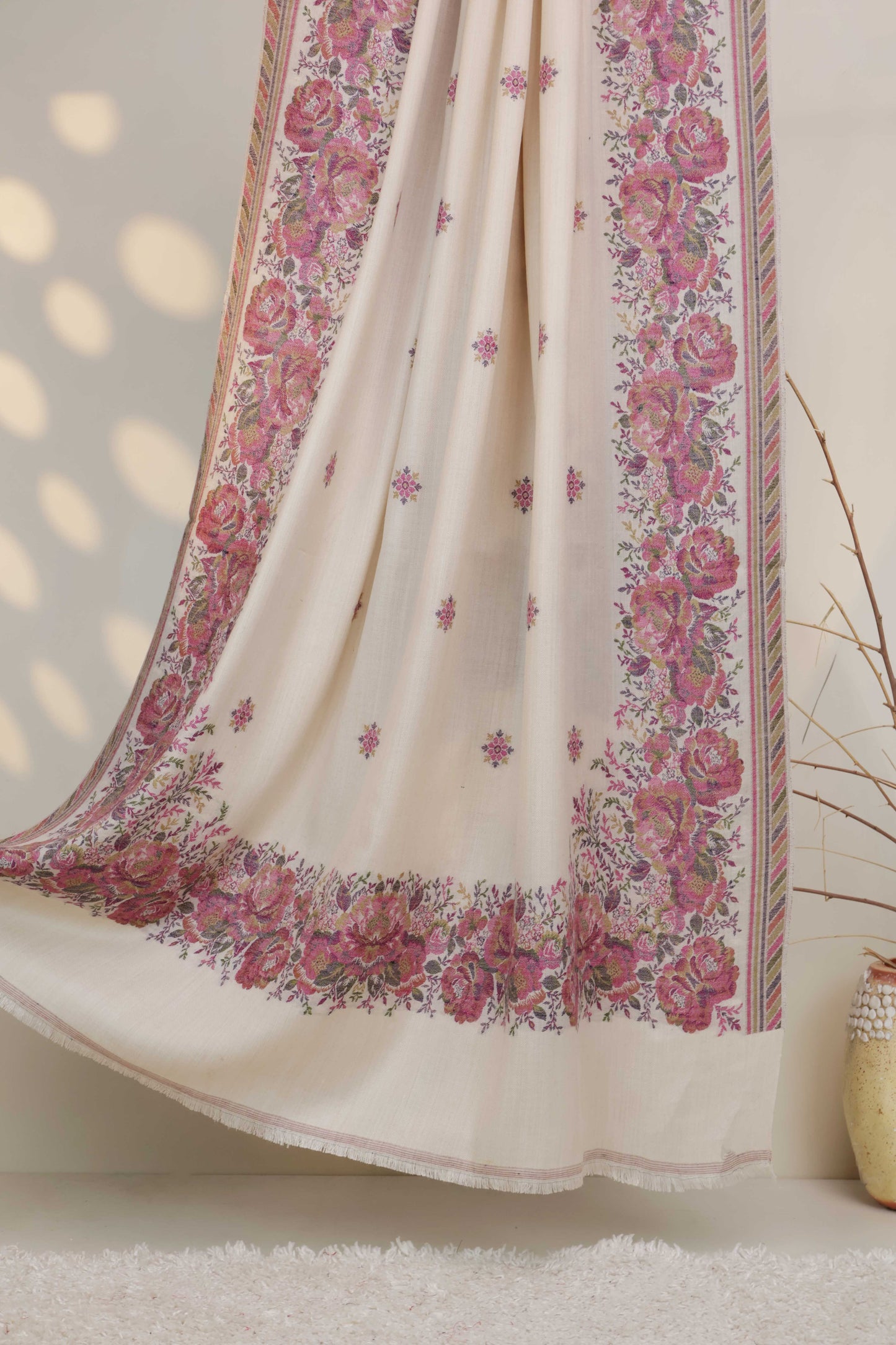 Kani Border Pashmina Shawl 3496C