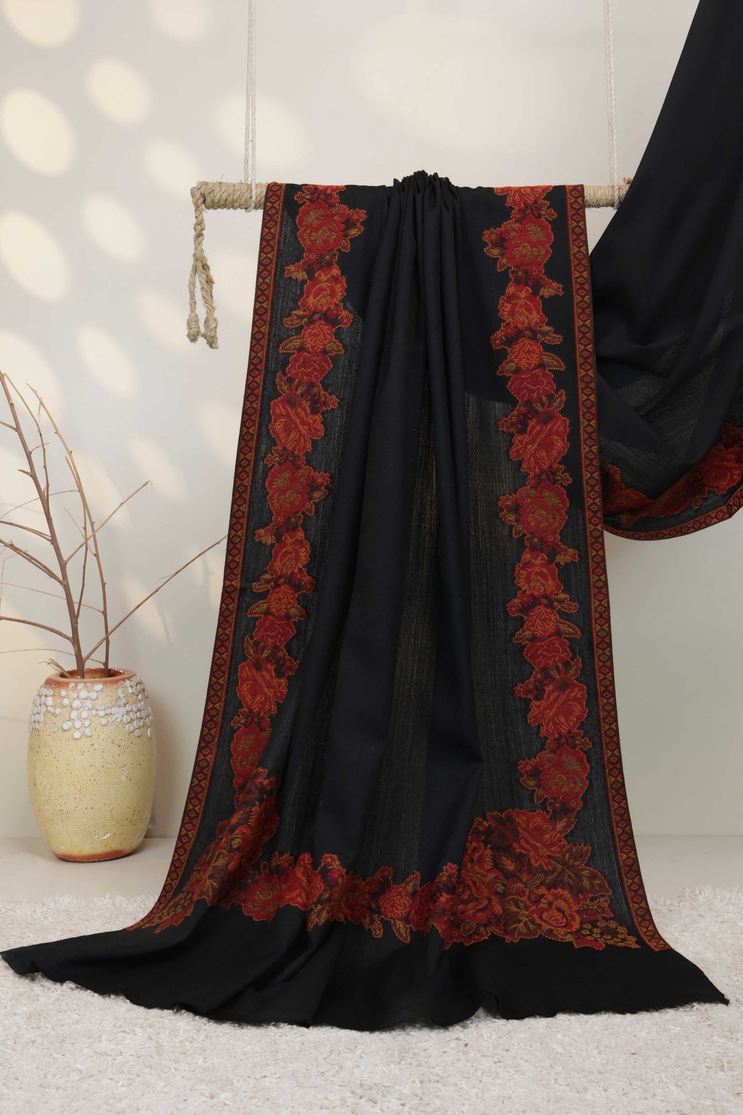 Kani Border Pashmina Shawl  HKSH29