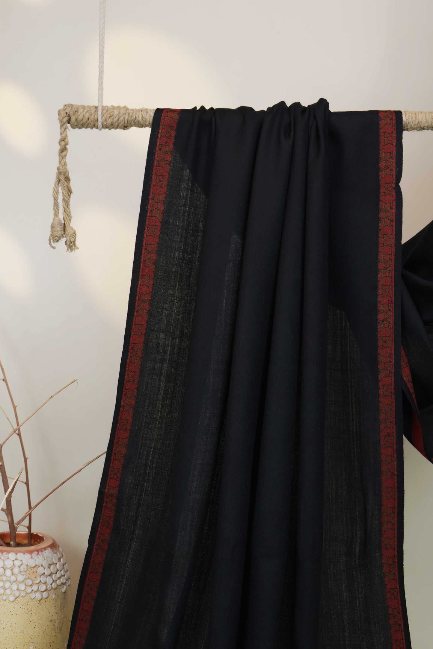 4 Side Kani Palo Pashmina Shawl 3535 Black2