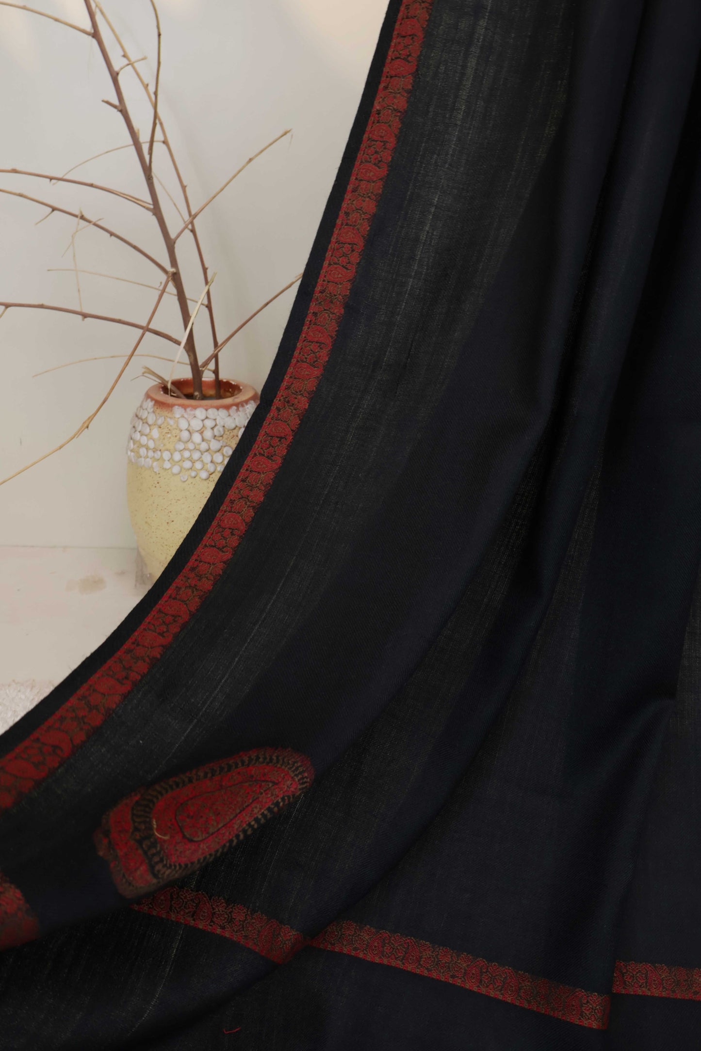 4 Side Kani Palo Pashmina Shawl 3535 Black2