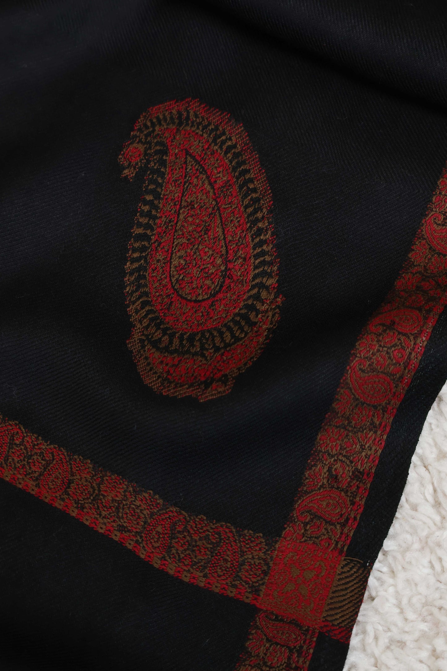 4 Side Kani Palo Pashmina Shawl 3535 Black2