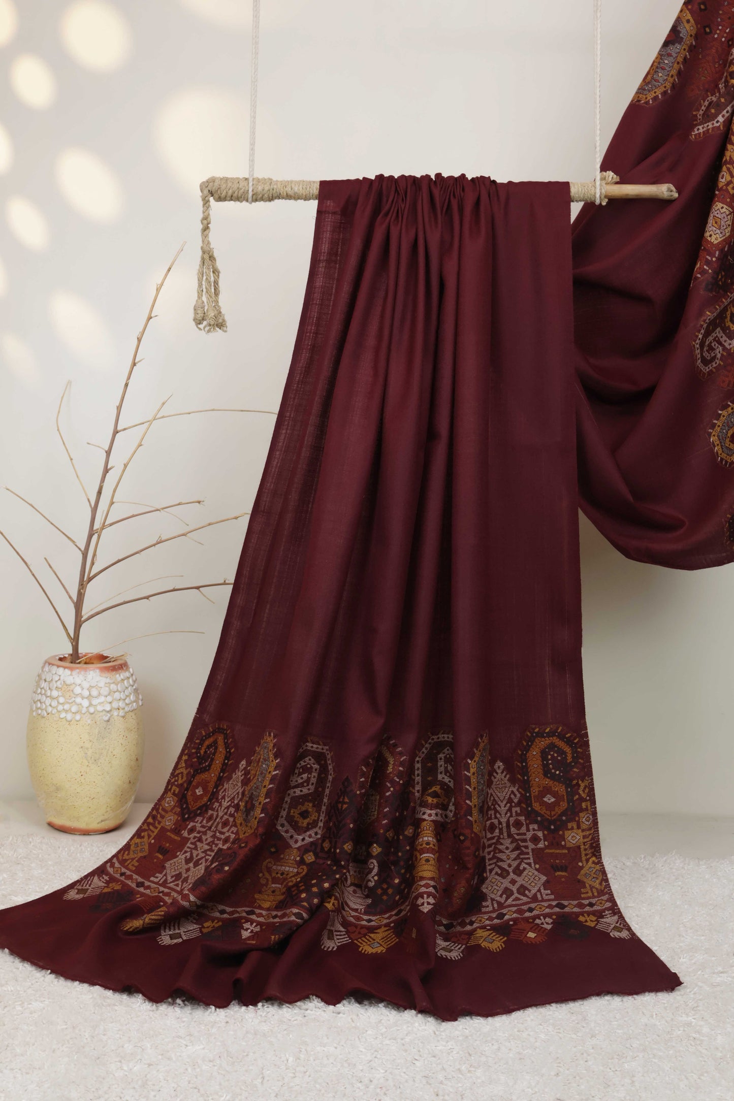 Kani Palo Shawl 3490 Mehroon
