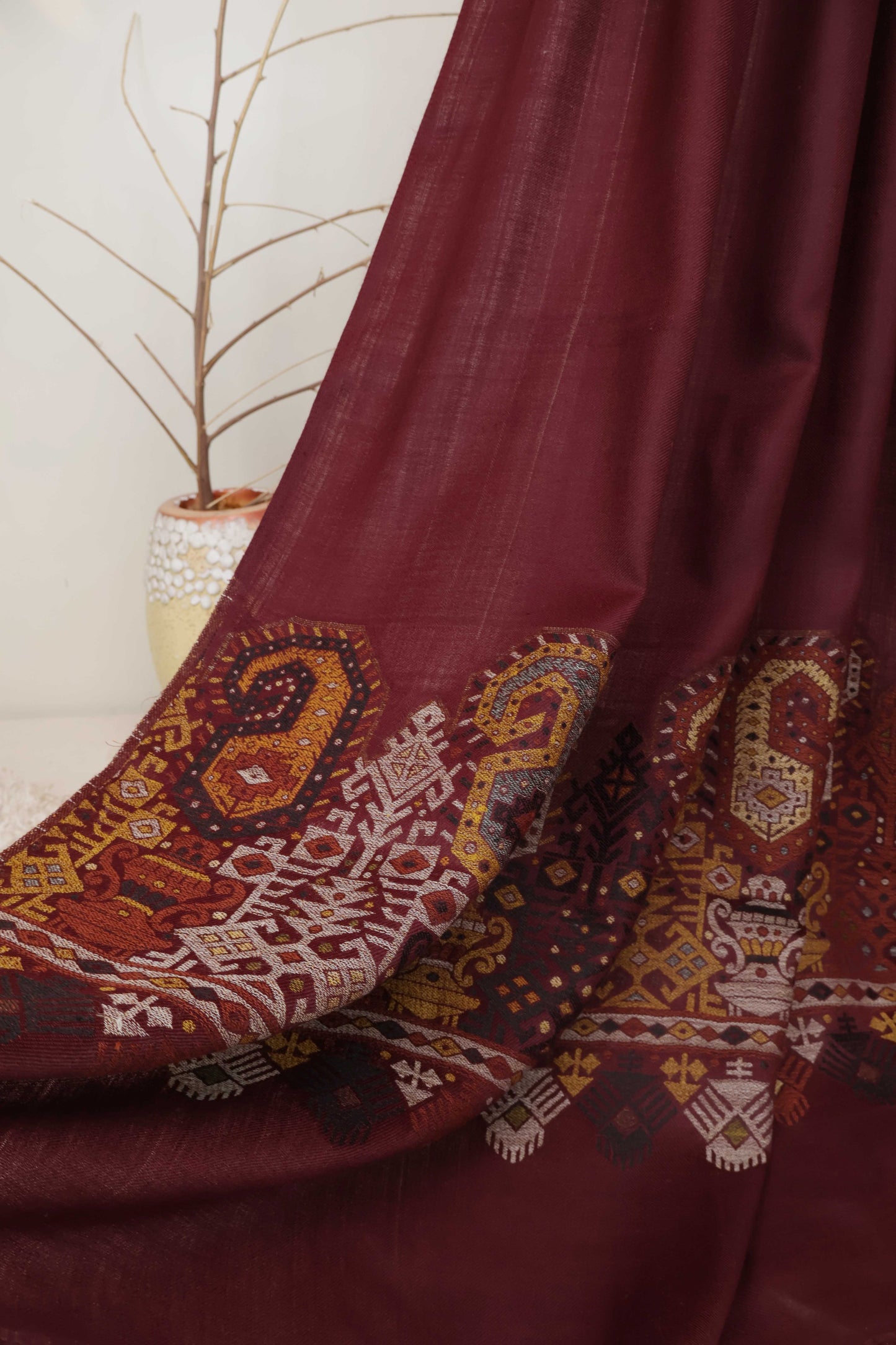 Kani Palo Shawl 3490 Mehroon