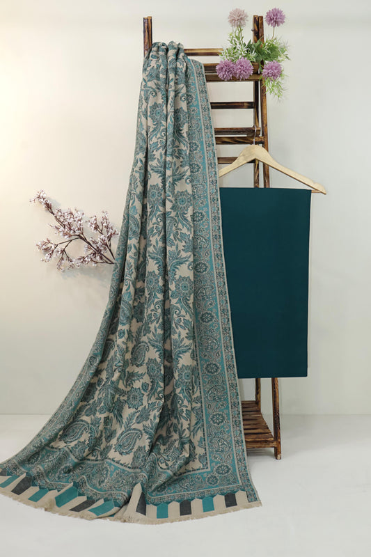 3Piece -Karandi with Pashmina Shawl KP26ZN01