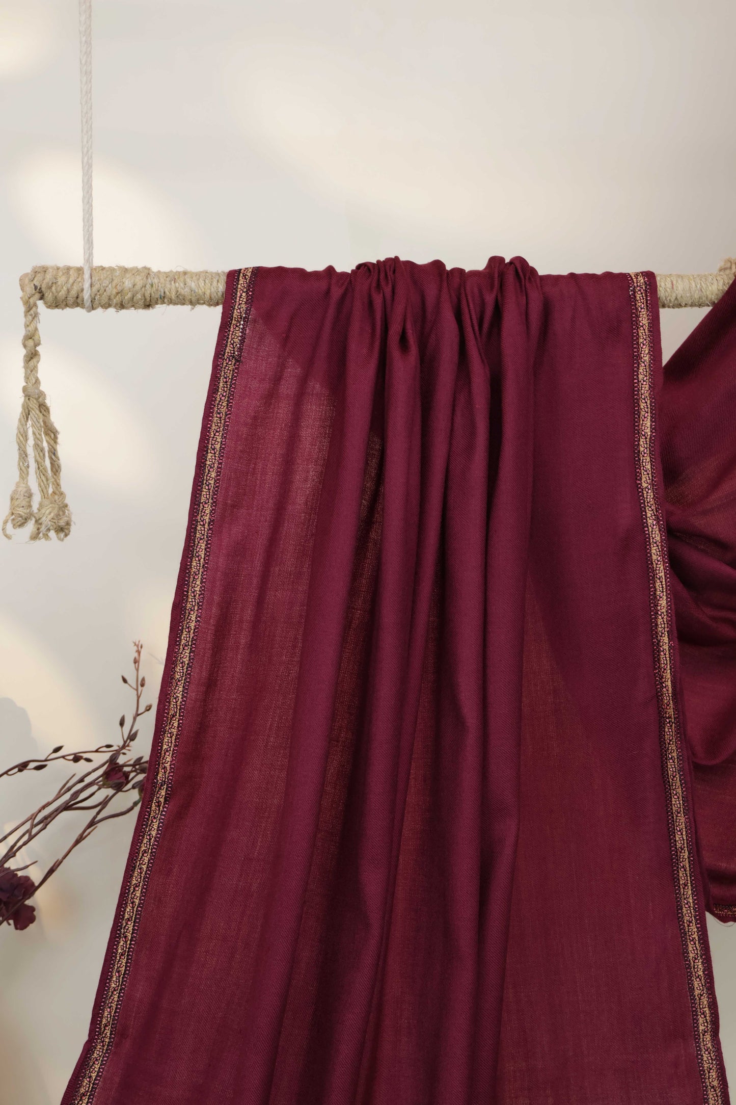 Embroidered Broder Pashmina Shawl SB40