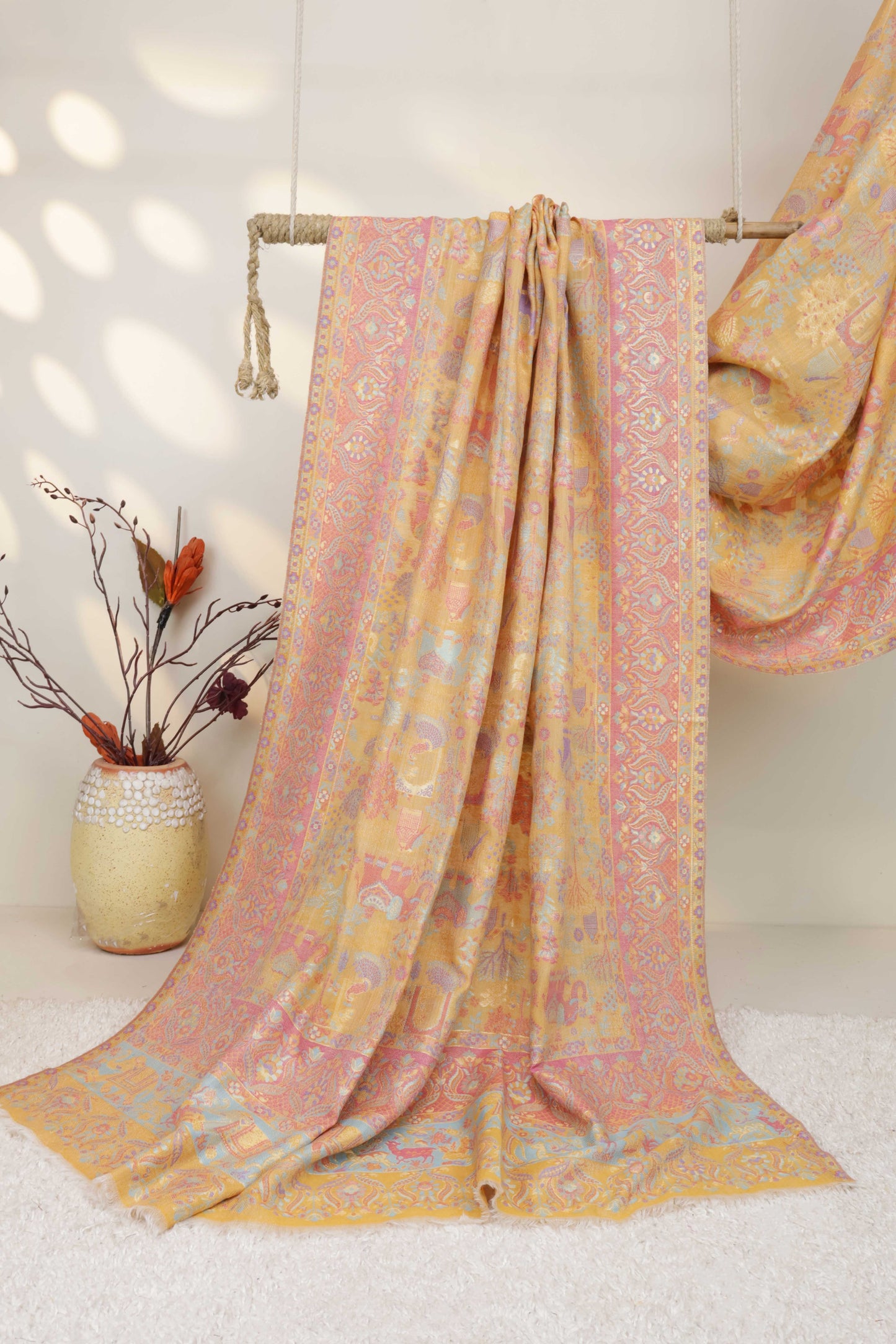 Pure Pashmina indian kani Shawl PDWSH40