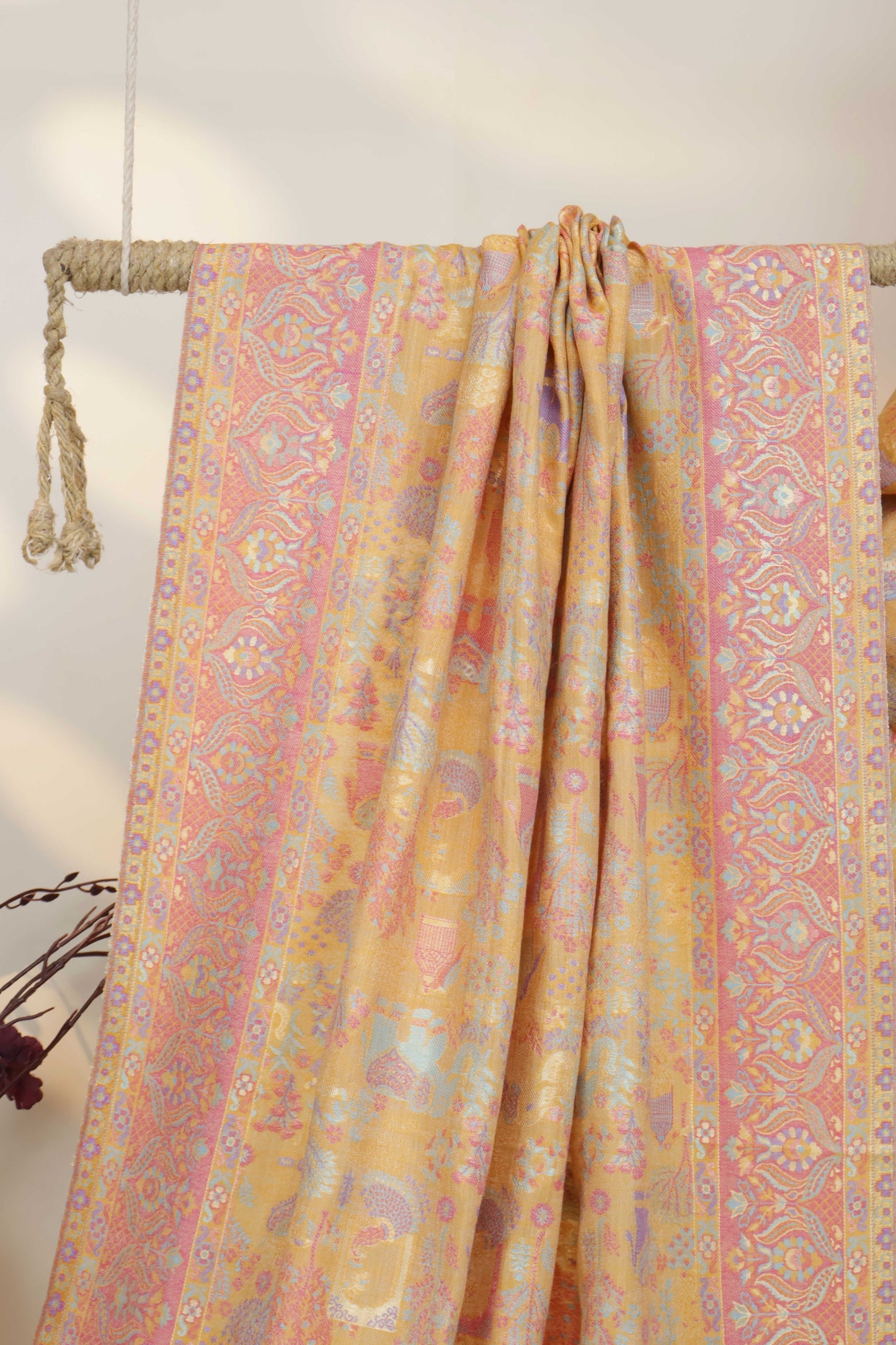 Pure Pashmina indian kani Shawl PDWSH40