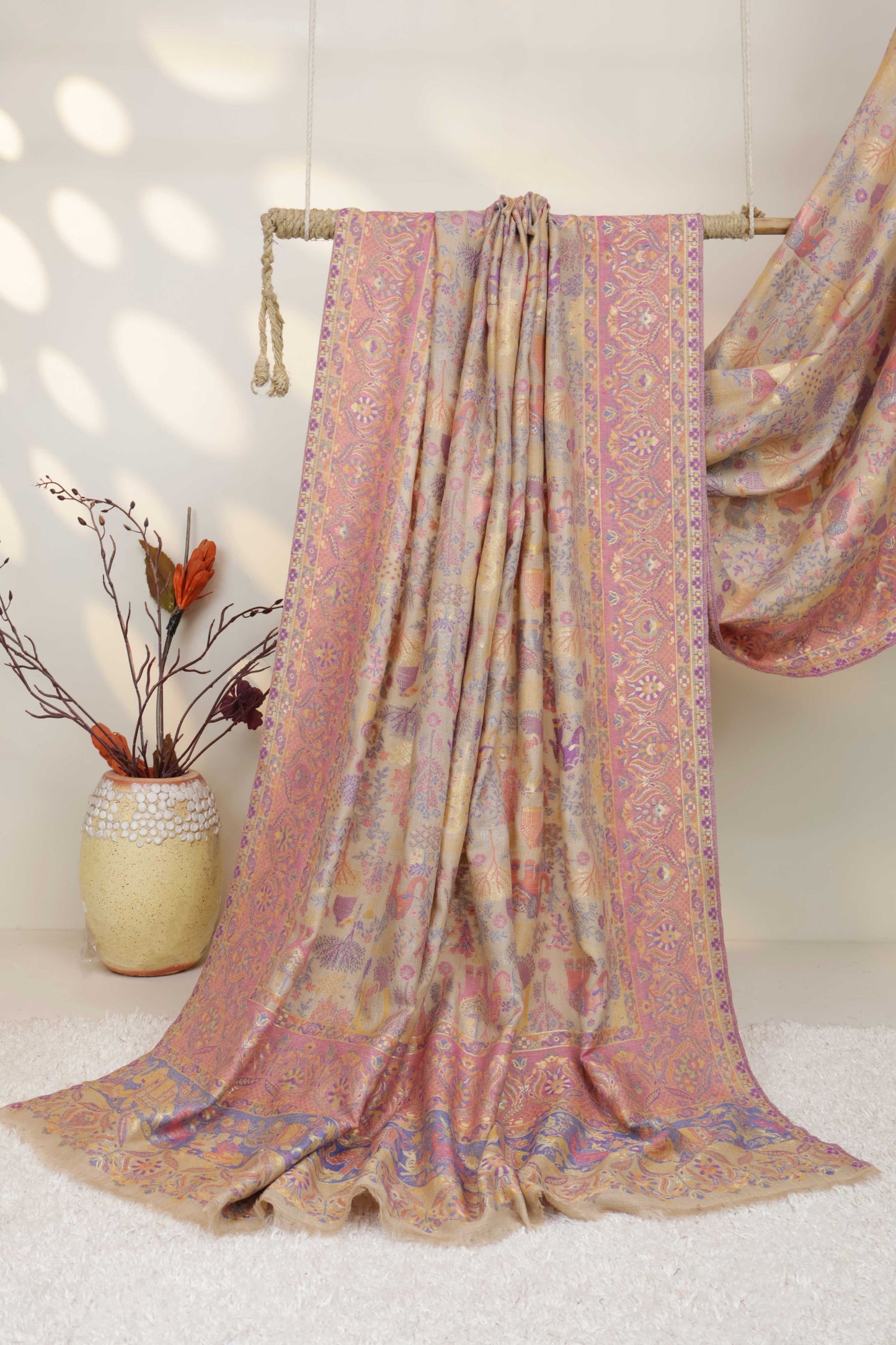 Pure Pashmina indian kani Shawl PDWSH38