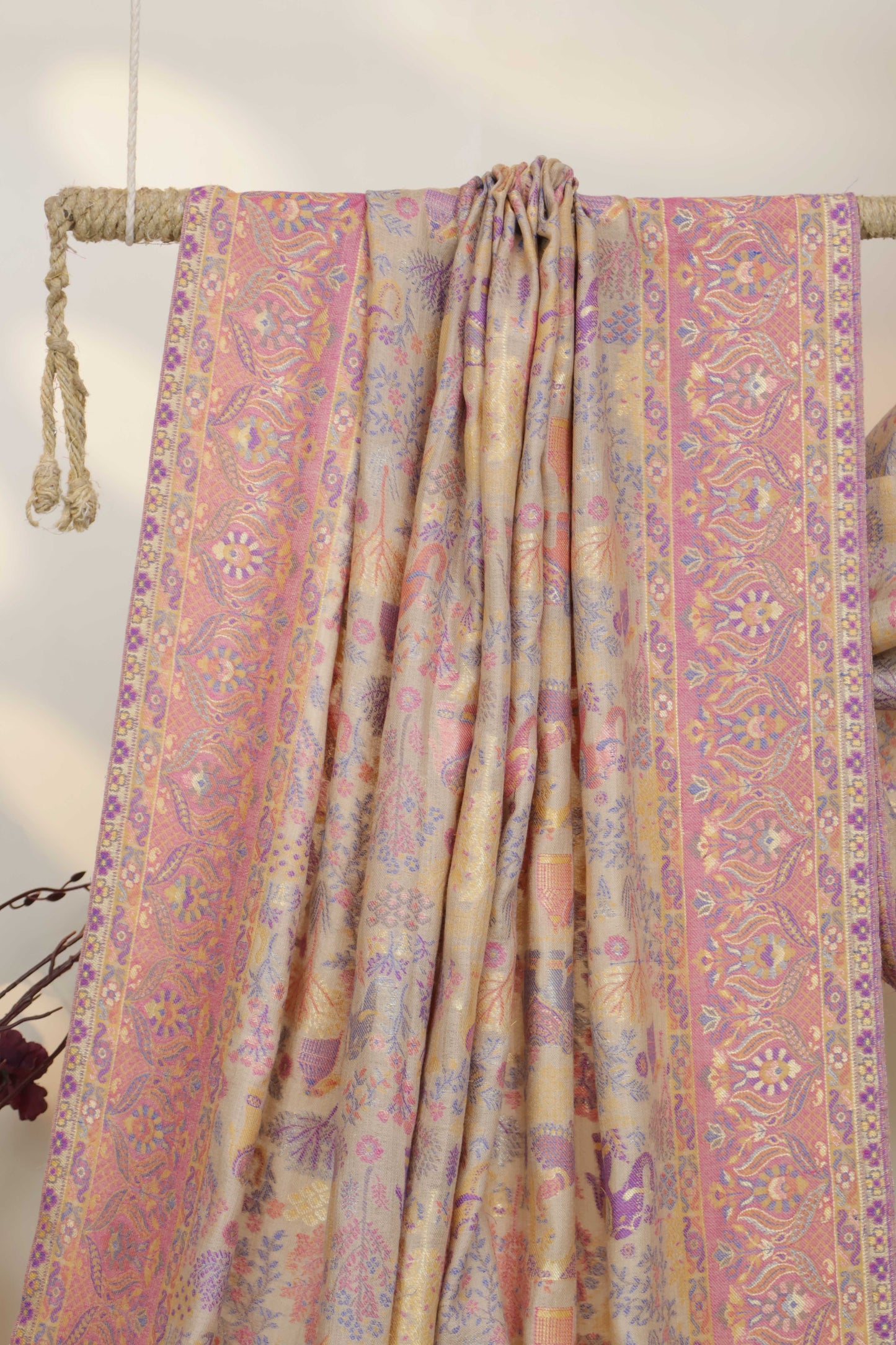 Pure Pashmina indian kani Shawl PDWSH38