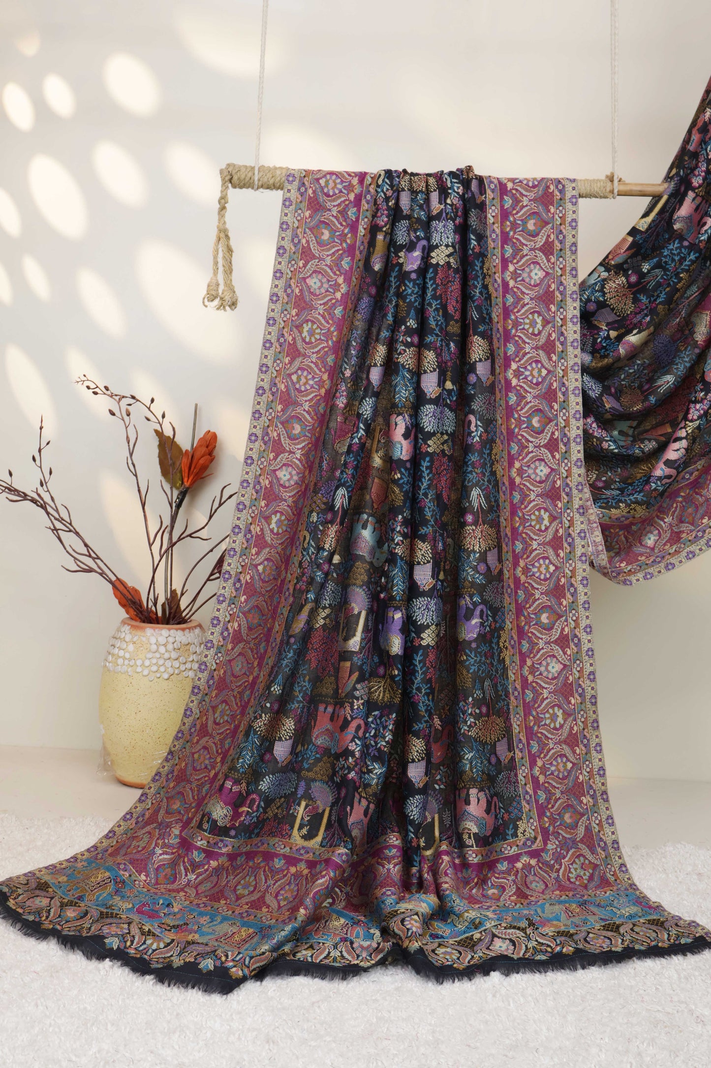 Pure Pashmina indian kani Shawl PDWSH41