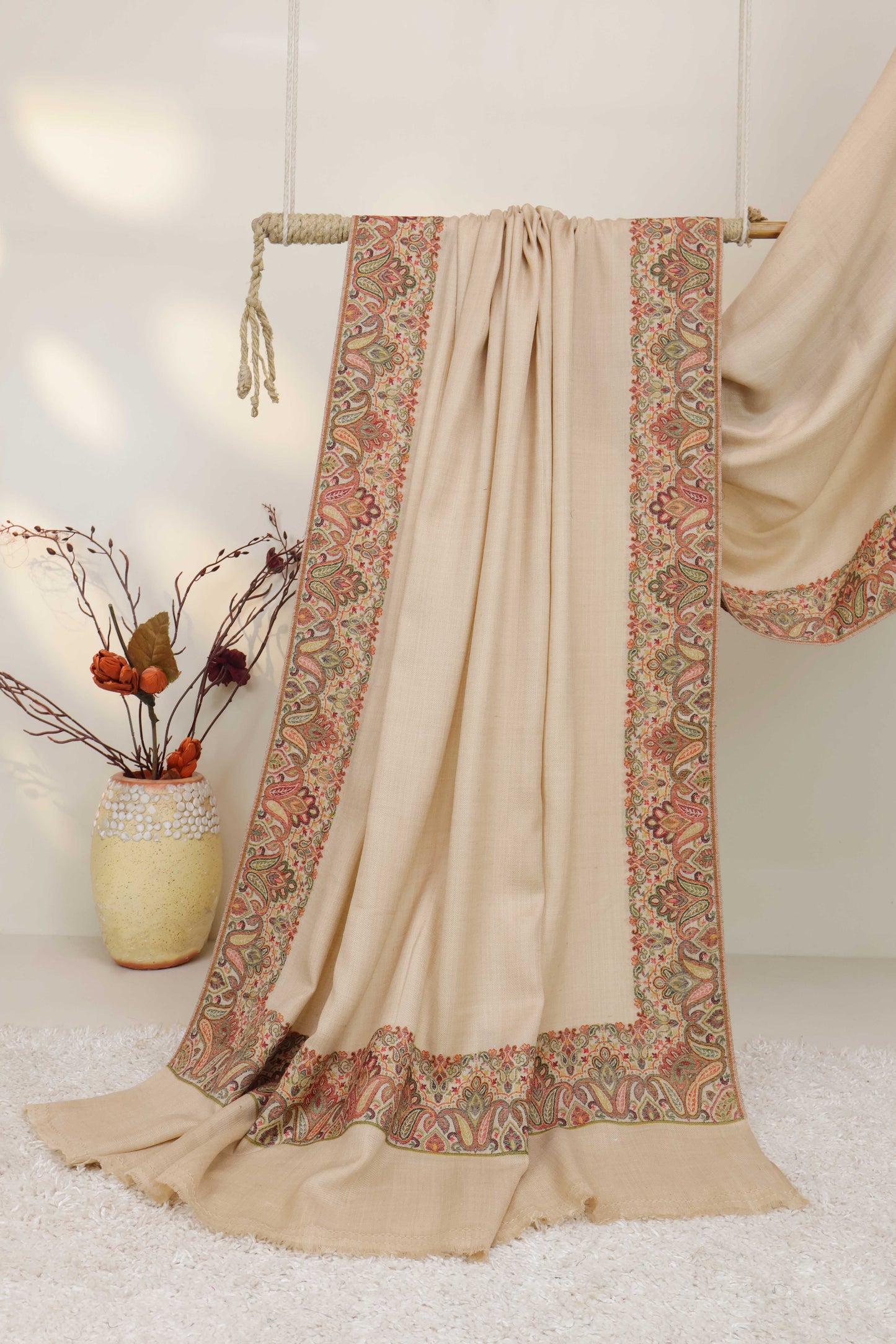 Kani Border Pashmina Shawl  HKSH63