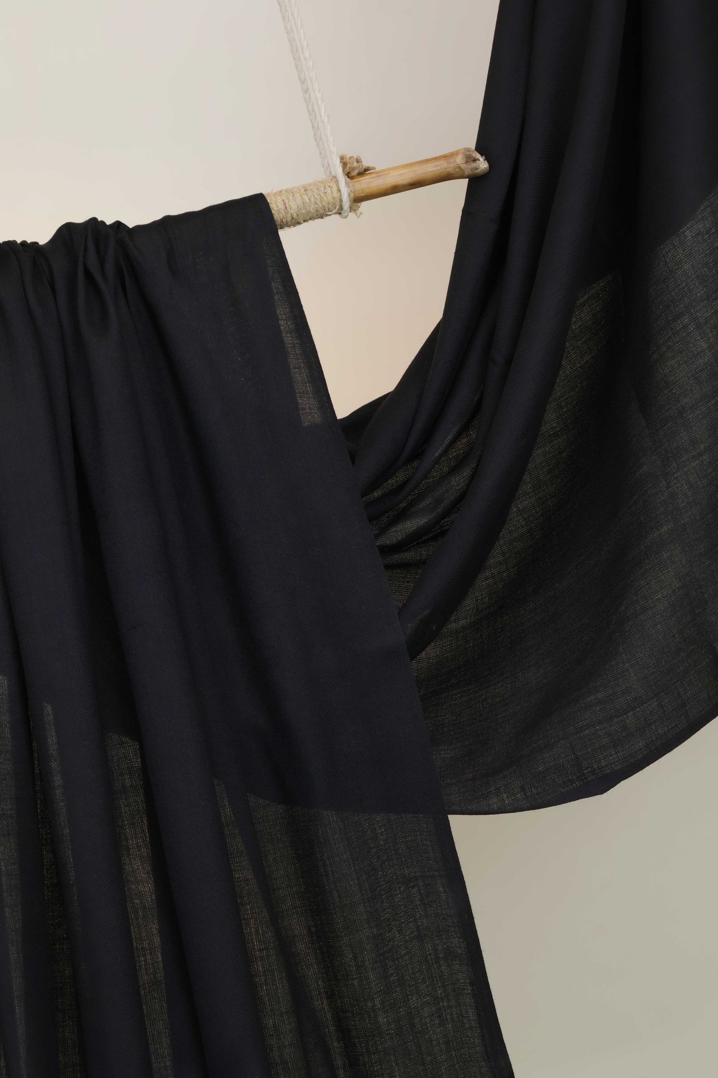 Plain Acralic Pashmina Shawl Black SB08A