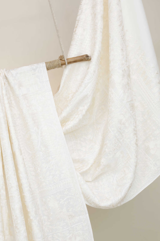 Aari Embroidered Pashmina Wool Shawl WRC15