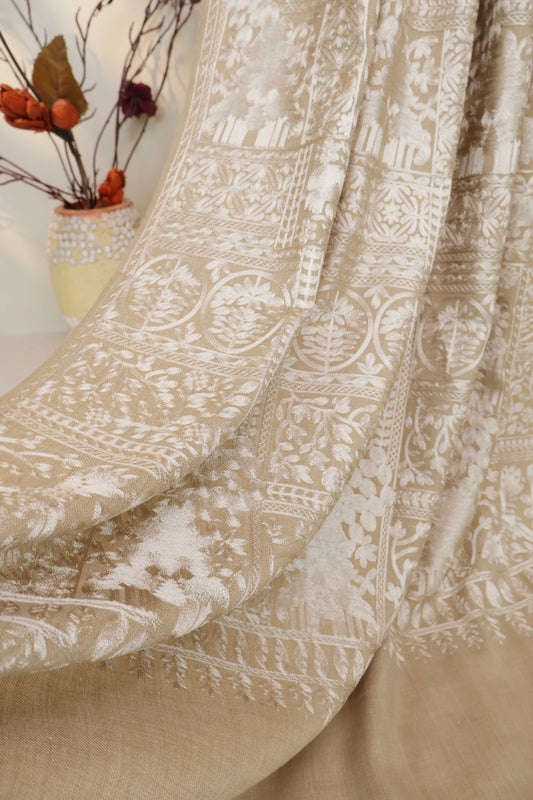 Aari Embroidered Pashmina Wool Shawl WRC13