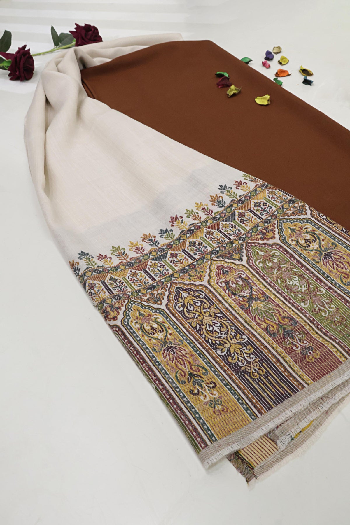3Piece -Karandi with Pashmina Shawl KP26DRS06