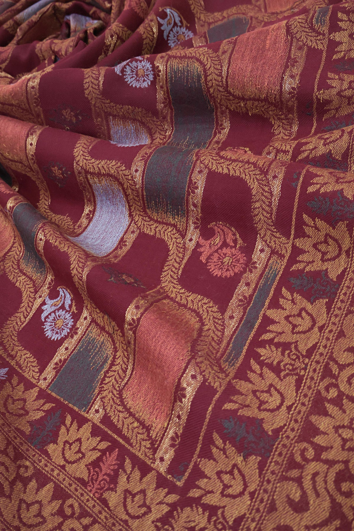 3Piece -Karandi with Pashmina Shawl KP26DMR15