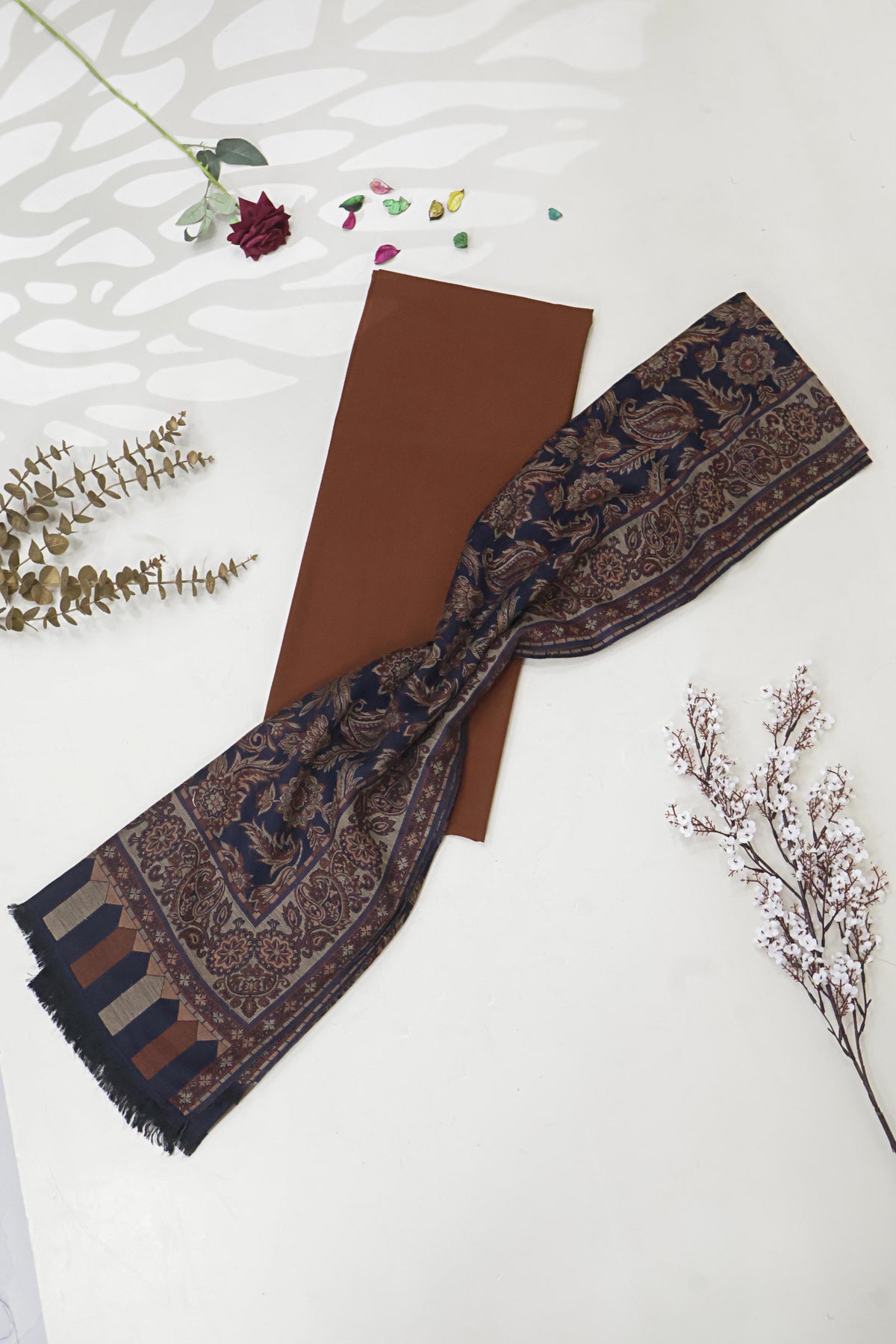 3Piece -Karandi with Pashmina Shawl KP26DRS08