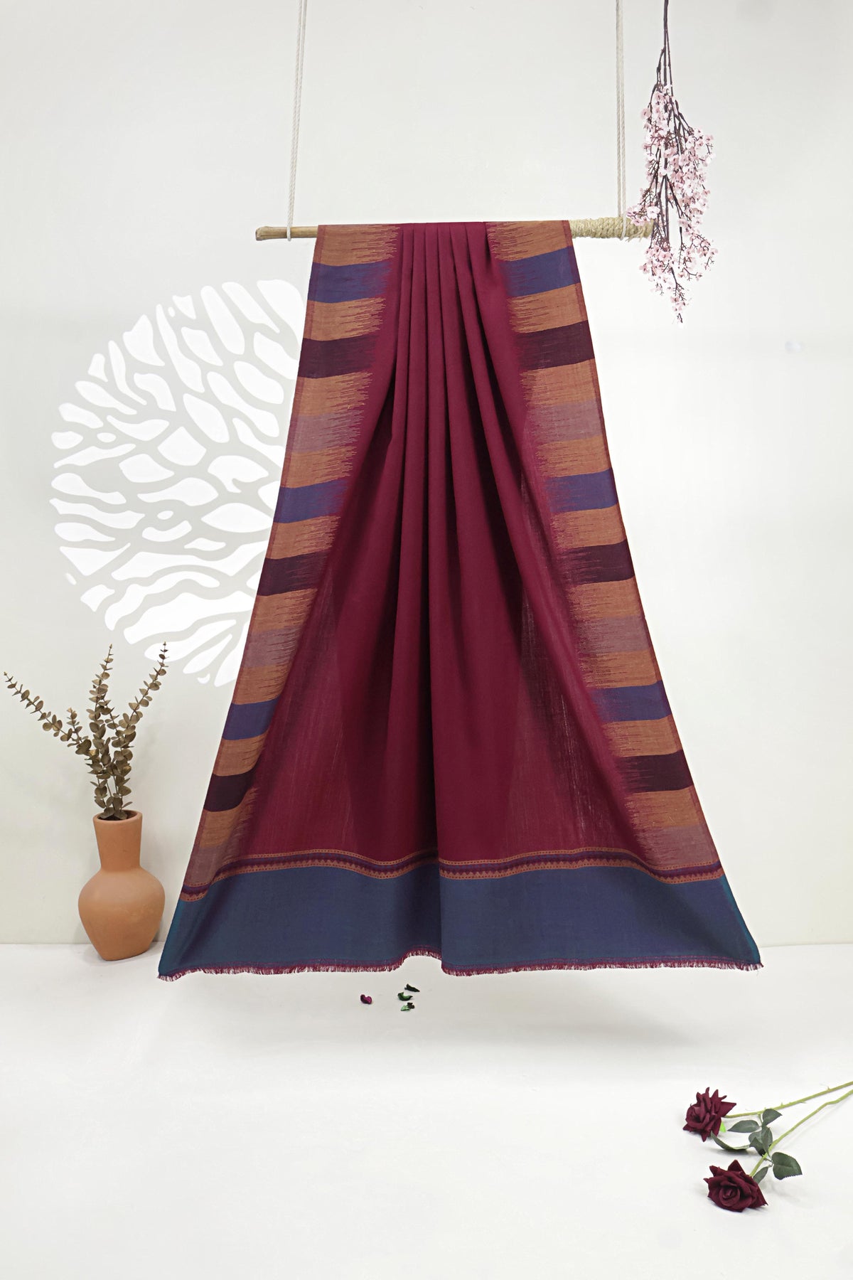 3Piece -Karandi with Pashmina Shawl KP26DMR19