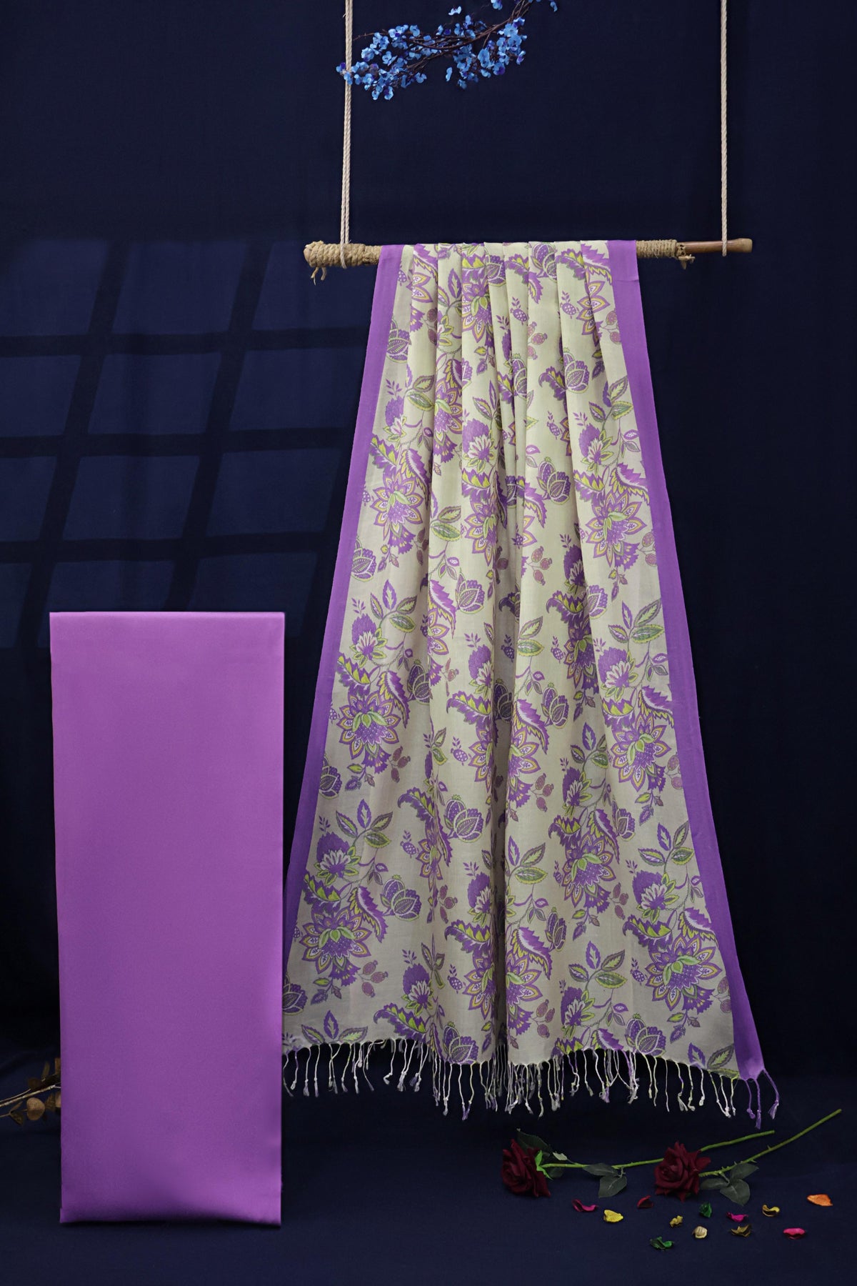 3Piece -Karandi with Rashmina Shawl KP26LPR01