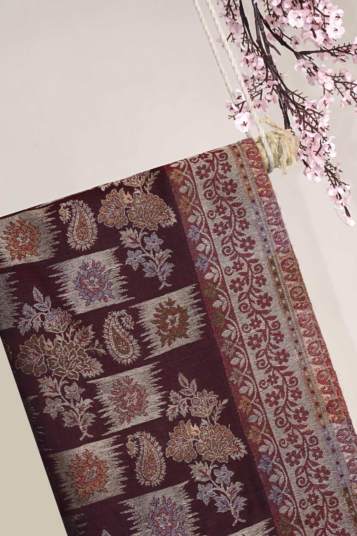 3Piece -Karandi with Pashmina Shawl KP26DMR23