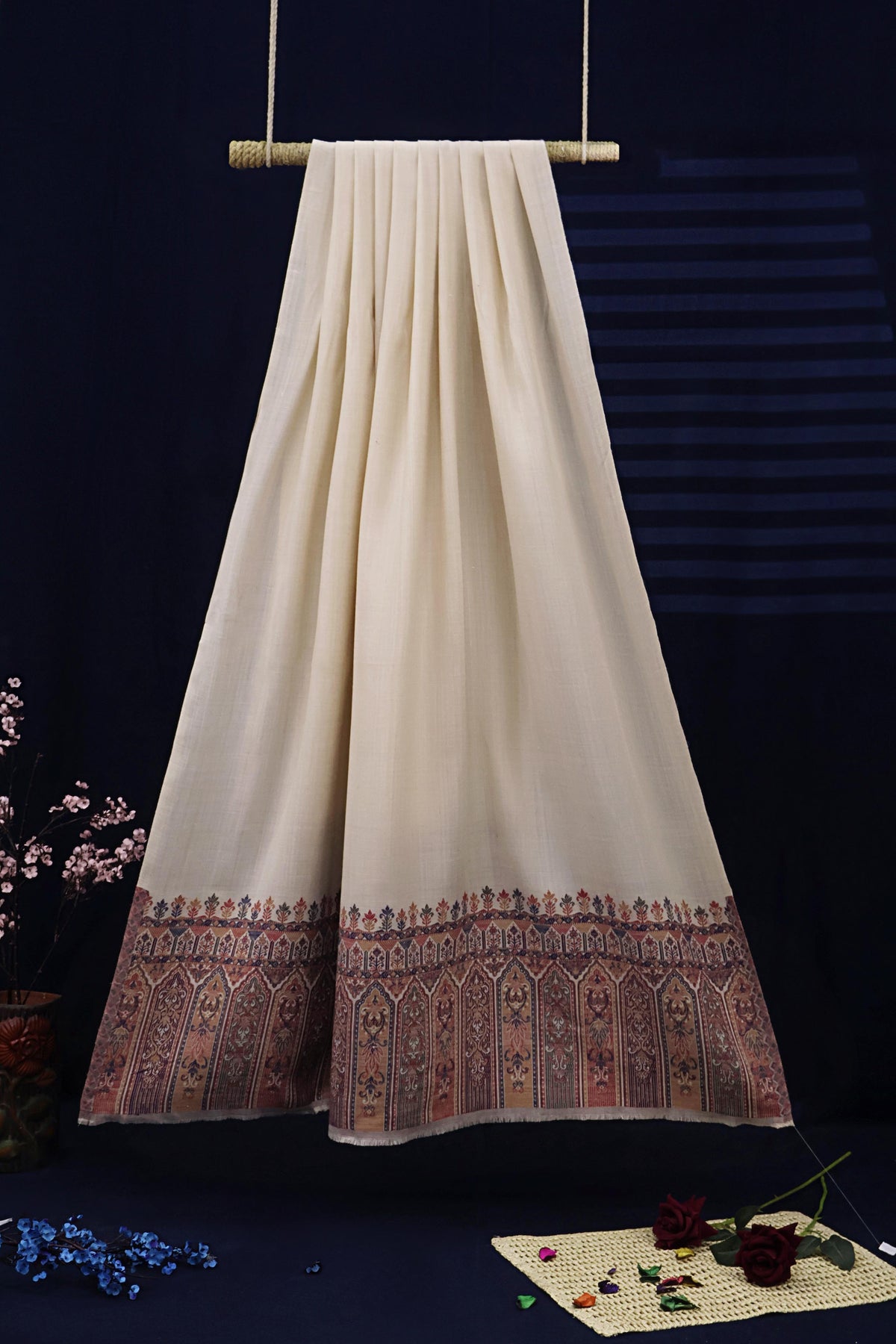 3Piece -Karandi with Pashmina Shawl KP26MR04