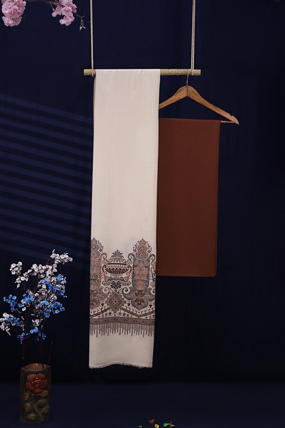 3Piece -Karandi with Pashmina Shawl KP26DRS16