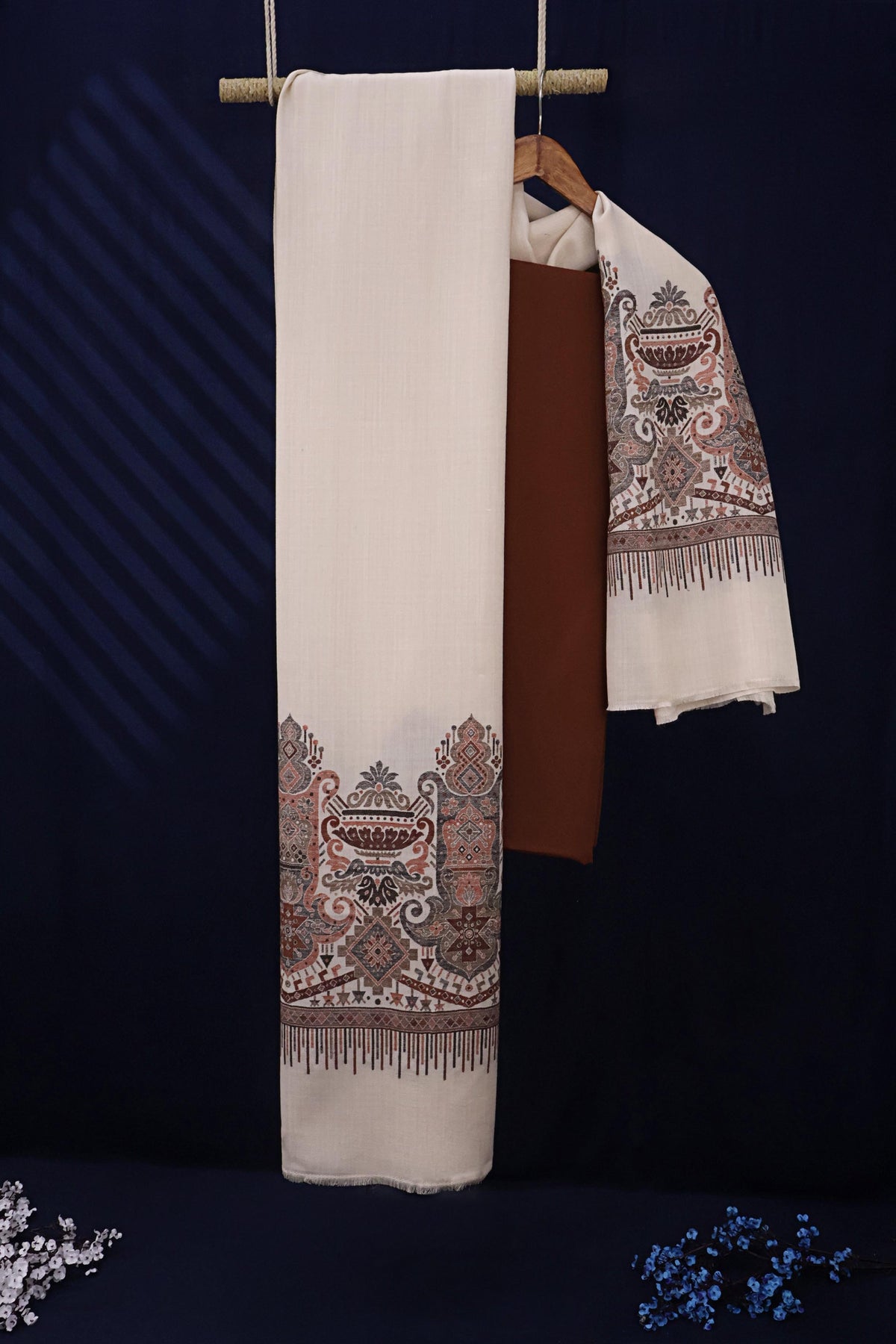 3Piece -Karandi with Pashmina Shawl KP26DRS16