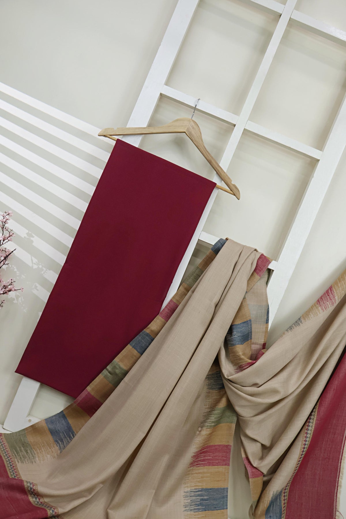 3Piece -Karandi with Pashmina Shawl KP26MR05