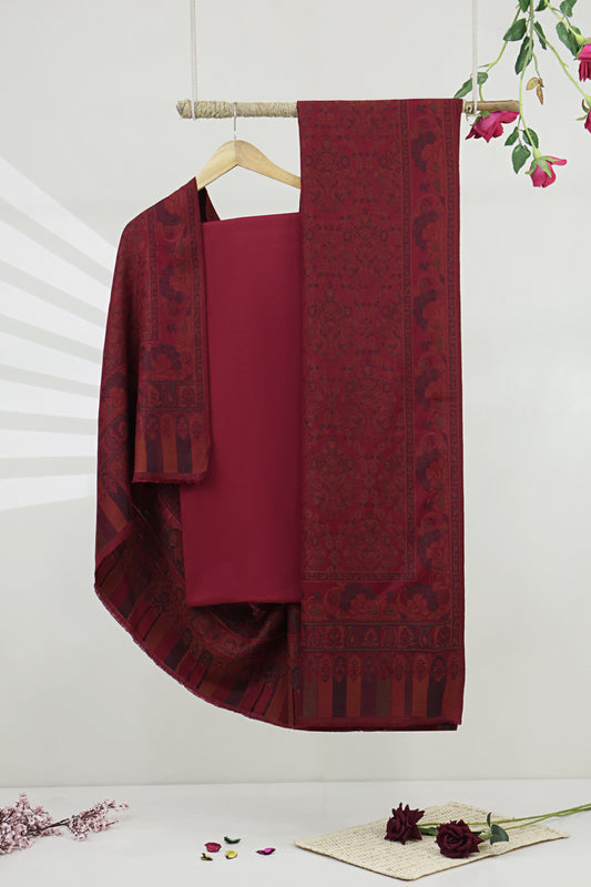 3Piece -Karandi with Pashmina Shawl KP26MR10