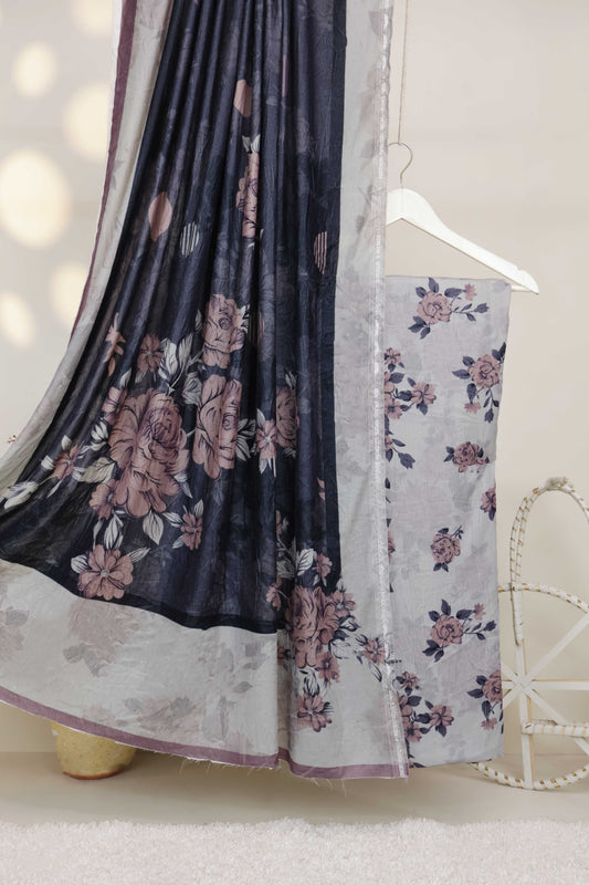 3Piece - Printed Micro Velvet Suit VC138