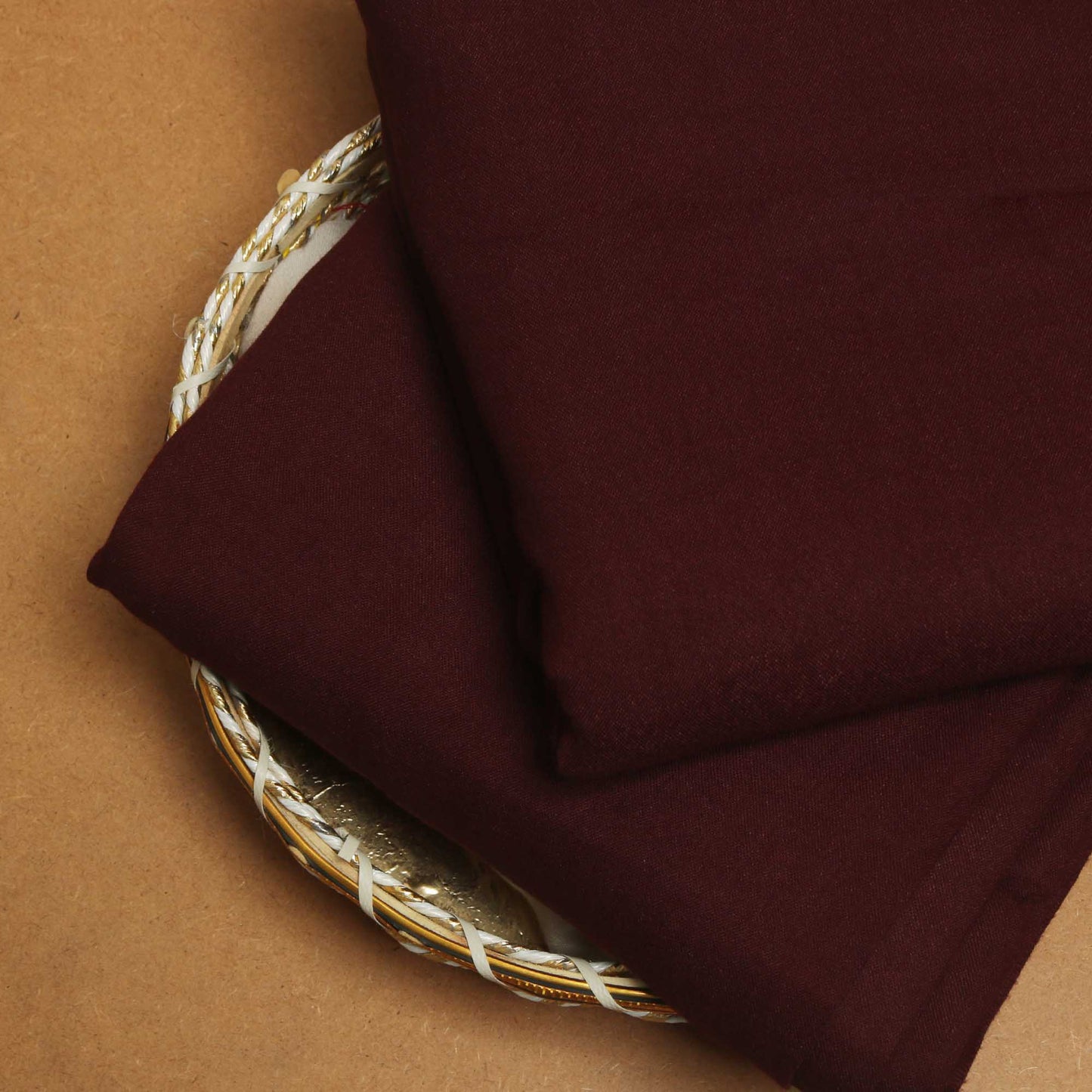 Marina Peach Leather DEEP MEHROON - Shirt Piece