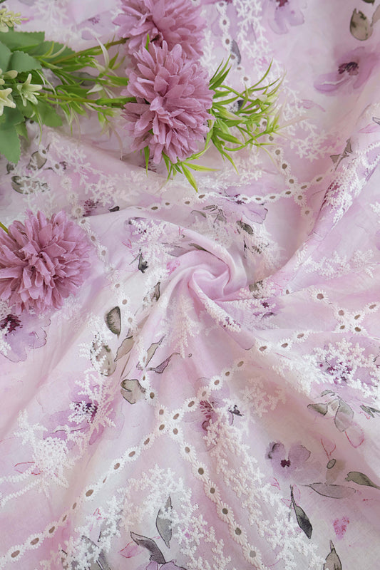 Printed Embroidered Lawn RB120