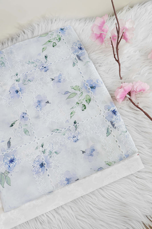 Printed Embroidered Lawn RB130