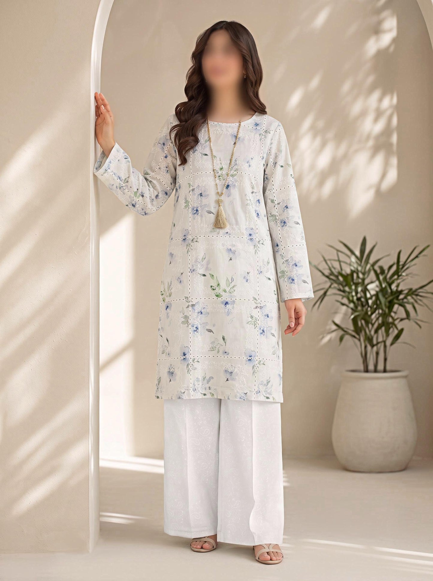 Shirt – Printed Embroidered Lawn L1PE130 A