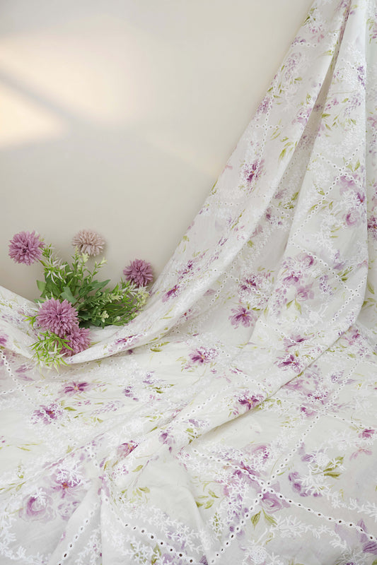 Printed Embroidered Lawn RB126