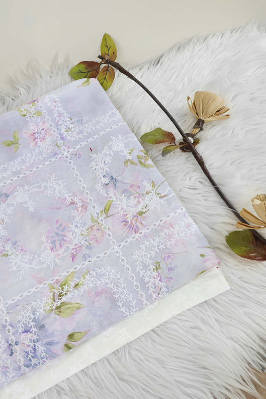 Printed Embroidered Lawn RB121