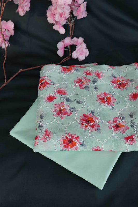 2Piece – Printed Embroidered Lawn S2P21